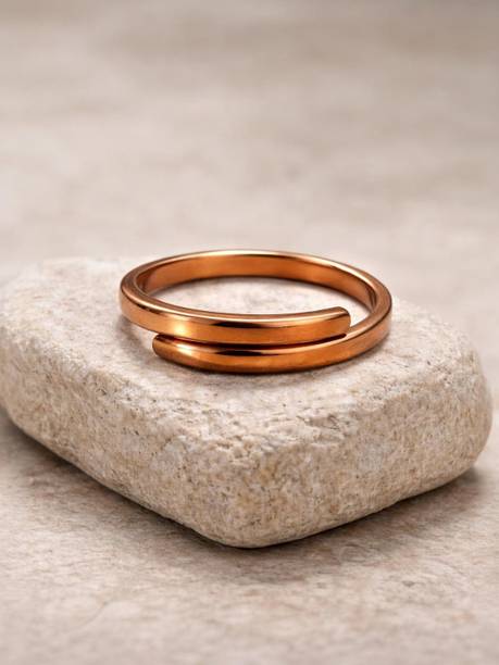 Pure Copper Adjustable Open Ring for Men & Women Daily Wear Healing Copper Copper Plated Ring