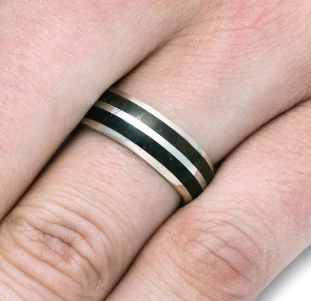 Vedansh VEDANSH ENTERPRISES STYLISH GOLD,SILVER &TITANIUM PLATED RINGS Alloy Zircon Sterling Silver Plated Ring
