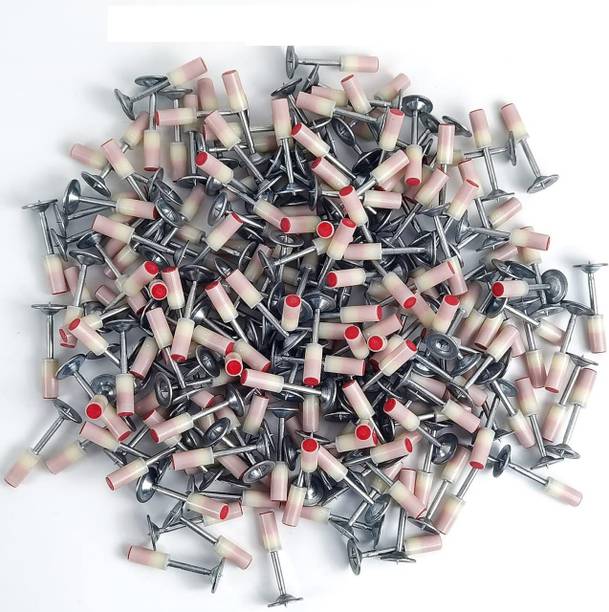 PGADHIYA Nail Gun Manual Steel Nails, Round Nails 100 pcs Rivet Heavy Duty Squeeze Rivet Gun