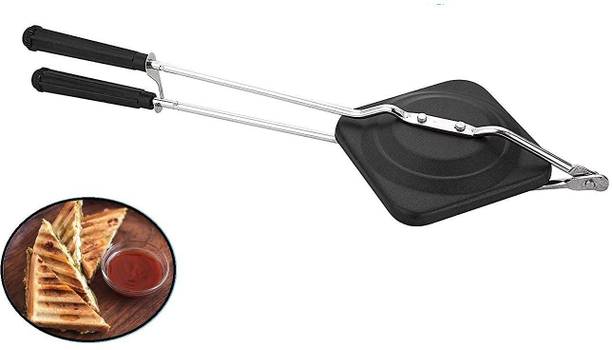 NARV Non Stick Sandwich Toaster for Gas Stove with Stainless Steel Grip Handle Toast