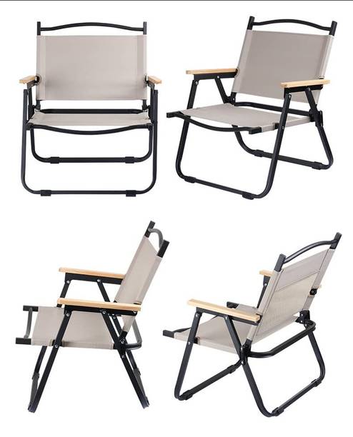 Ginoya Brothers KHAKHI BIG CAMPING FOLDING CHAIR IN OUTDOOR (PACK OF 1) Solid Wood Outdoor Chair
