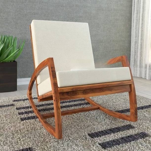 jangid Handicraft Sheesham Solid Wood Rocking Chair For Living Room/Garden -Adults/Grand parents Solid Wood 1 Seater Rocking Chairs