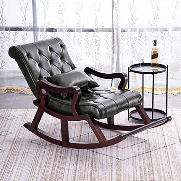 wooden king decor Solid Wood 1 Seater Rocking Chairs
