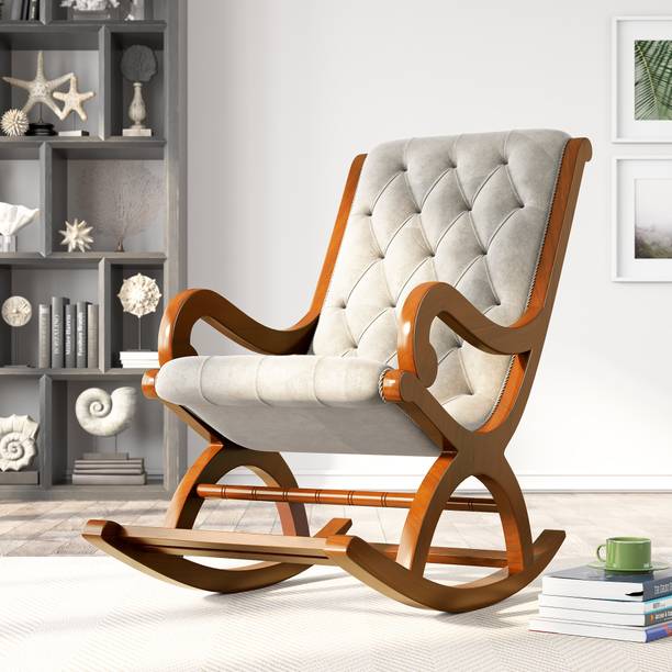 Decorhand Wood Rocking Chair for Living Room || Home Decor || Easy Chair Solid Wood 1 Seater Rocking Chairs