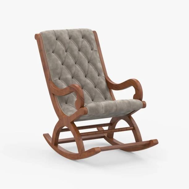 Ess Ess Wood Traders Ess Ess Wood Rosewood Rocking Chair With Grey cushion Back Engineered Wood 1 Seater Rocking Chairs