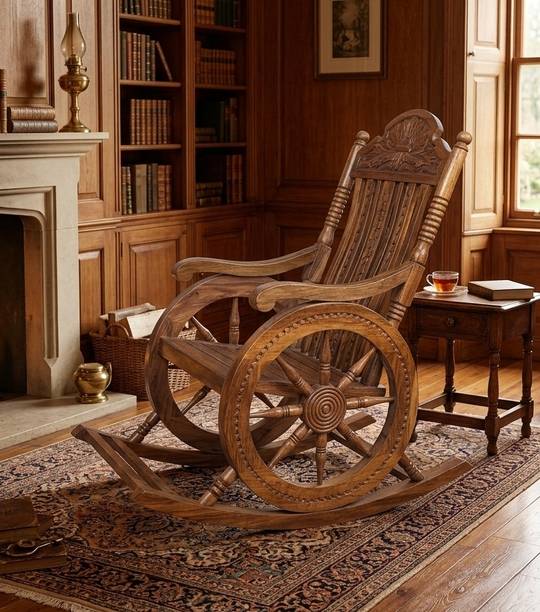 SANGAM wooden-R0002 Solid Wood 1 Seater Rocking Chairs