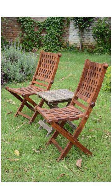 The Shilp Collective Rustic Woven Wood Folding Chair | Solid Maple, Space-Saving Design Set 2 Solid Wood 1 Seater Rocking Chairs