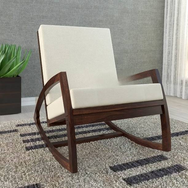 jangid Handicraft Sheesham Solid Wood Rocking Chair For Living Room/Garden -Adults/Grand parents Solid Wood 1 Seater Rocking Chairs