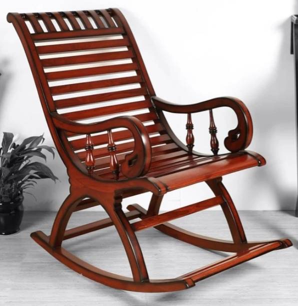 WOODEN CRAFT TWIST Solid Wood 1 Seater Rocking Chairs