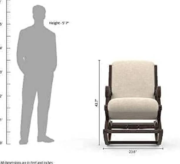 Ess Ess Wood Traders Ess Ess Wood Rocking Chair In Sheesham Wood With Cream Cushion Comfort Solid Wood 1 Seater Rocking Chairs