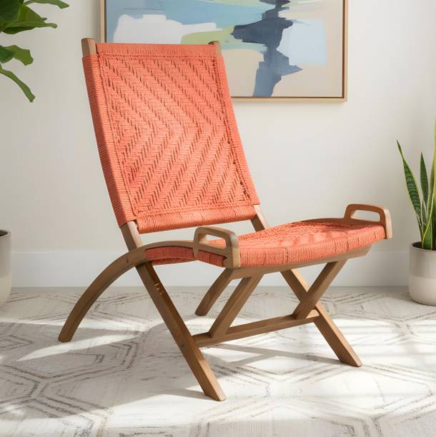 Flipkart Perfect Homes Sheesham Wood Relaxing Maachi Chair in Dazzling Orange Canning Solid Wood 1 Seater Rocking Chairs
