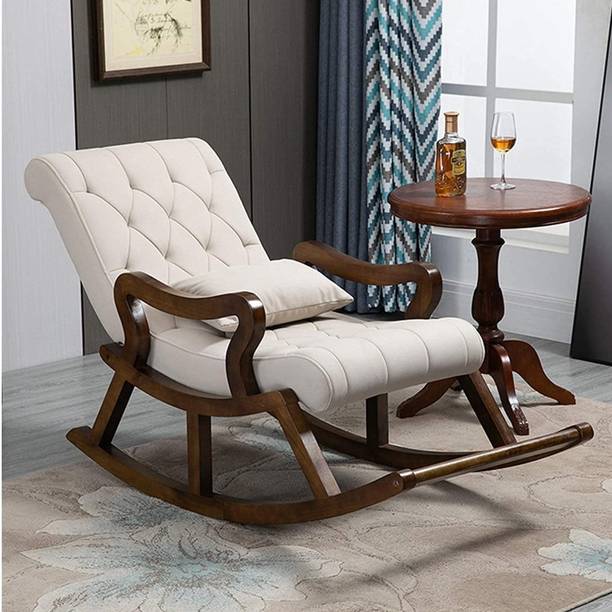Decorhand Mango Wood Rocking Chair for Living Room || Home Decor || Easy Chair Solid Wood 1 Seater Rocking Chairs