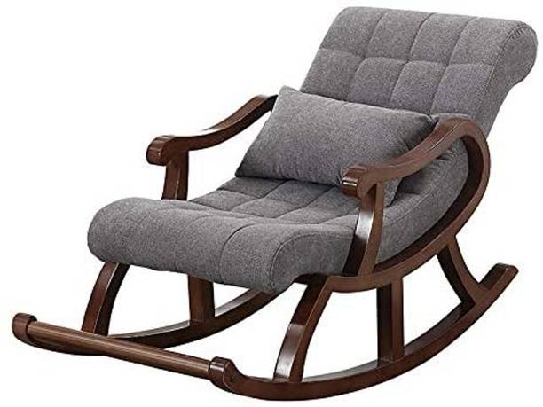 wooden king decor Fabric 1 Seater Rocking Chairs
