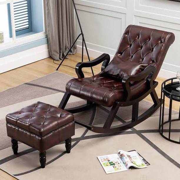 wooden king decor Solid Wood 1 Seater Rocking Chairs