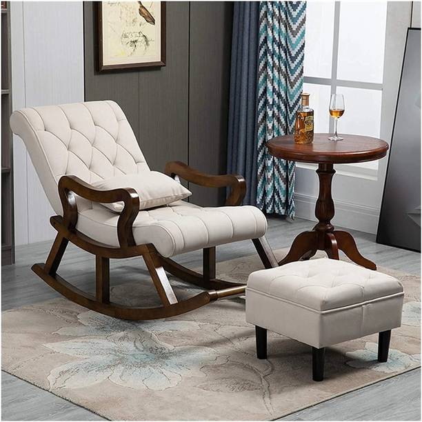 wooden king decor Solid Wood 1 Seater Rocking Chairs