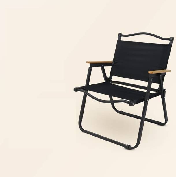 GRACIOUS MART BLACK SMALL CAMPING CHAIR IN FOLDING OUTDOOR CHAIR (PACK OF 1) Solid Wood Outdoor Chair