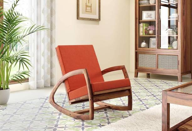 jangid Handicraft Sheesham Solid Wood Rocking Chair For Living Room/Garden -Adults/Grand parents Solid Wood 1 Seater Rocking Chairs
