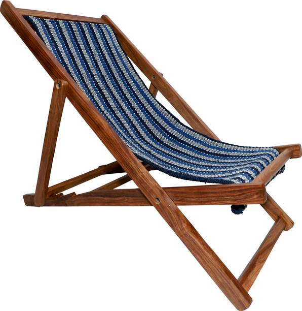 Decorhand Sheesham Wood Beach Chair with Comfortable Seat Solid Wood Living Room Chair