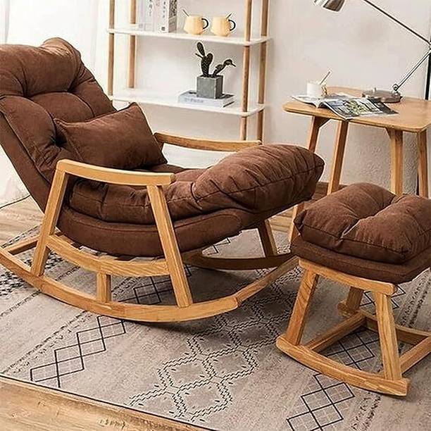 डिज़ाइनर लाइब्रेरी OT-6CO1-26MZ सॉलिड वुड 1 सीटर Rocking Chairs