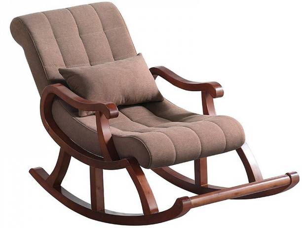 wooden king decor Fabric 1 Seater Rocking Chairs