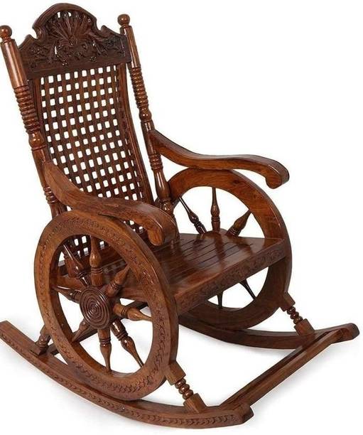 WOODEN CRAFT TWIST WOODEN CRAFT TWIST SITARAA WOOD ROCKING CHAIR The Royal Heritage SUITABLE adult Solid Wood 1 Seater Rocking Chairs