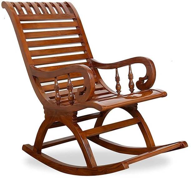 India wood mart Wooden Rolling Chair Rest Chair Easy Chair Engineered Wood 1 Seater Rocking Chairs