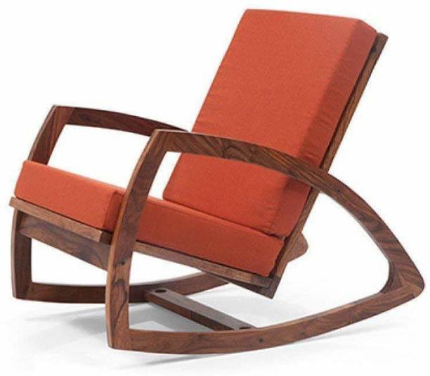 WayWood Wooden Rocking Chair for Home | Comfortable Relax Chair for Living Room Solid Wood 1 Seater Rocking Chairs