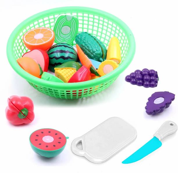CHANAK Vegetable & Fruit Basket Set For Kids With Knife And Chopping Board