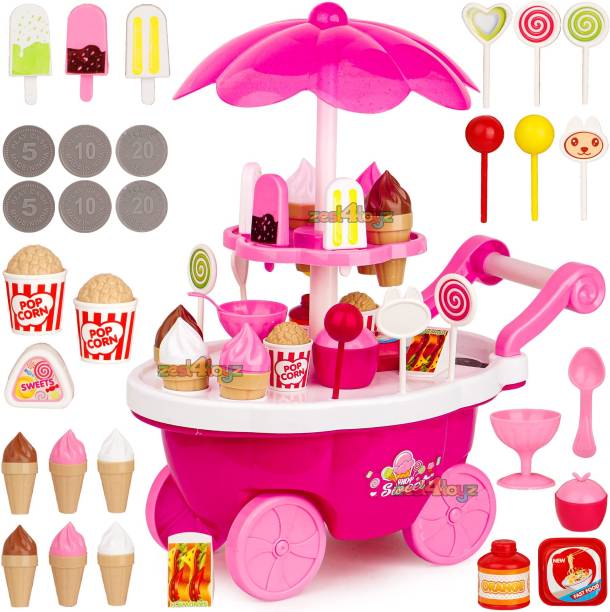 EDENGLOW Ice Cream Sweet Candy Kitchen Set Luxury Toy with Lights and Musics