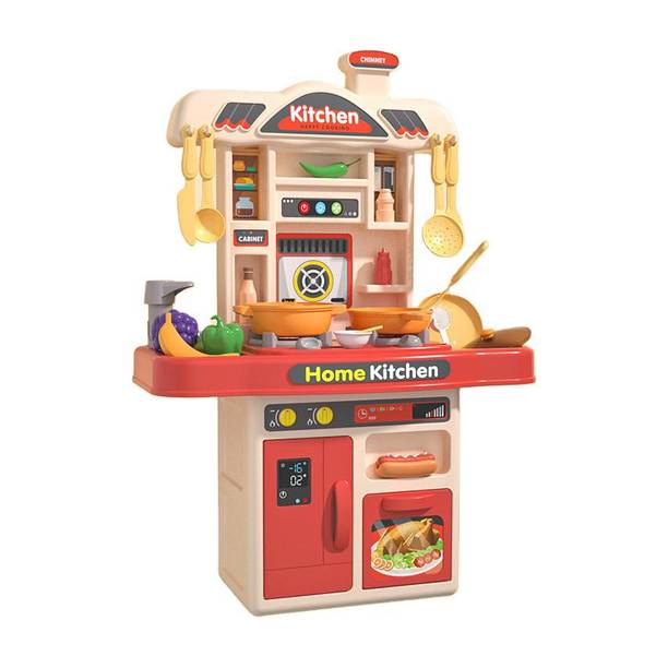 J K INTERNATIONAL 50 Pcs Kitchen Set Toys for Kids, Best Coocking Toy Pink