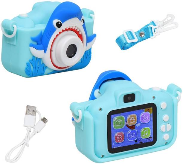 PN AVAN Kids Digital Camera Toy 13MP 1080P HD, 2 Inch Screen, Rechargeable-Shark Blue