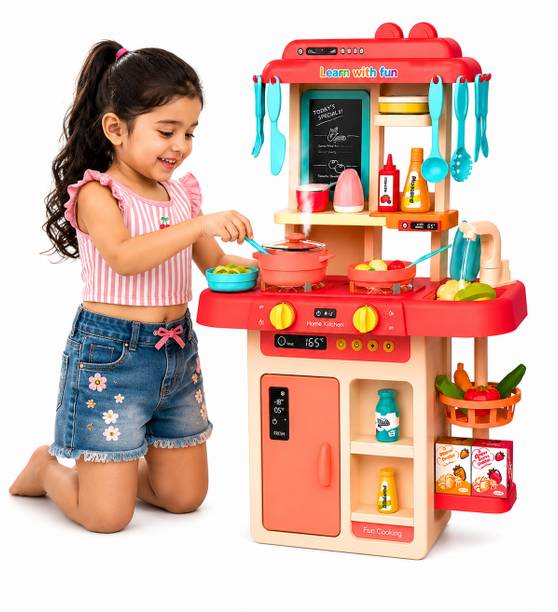 Learn With Fun 42 Pieces Kitchen Set Steam Water Light Sound Kitchen Fun For Kids