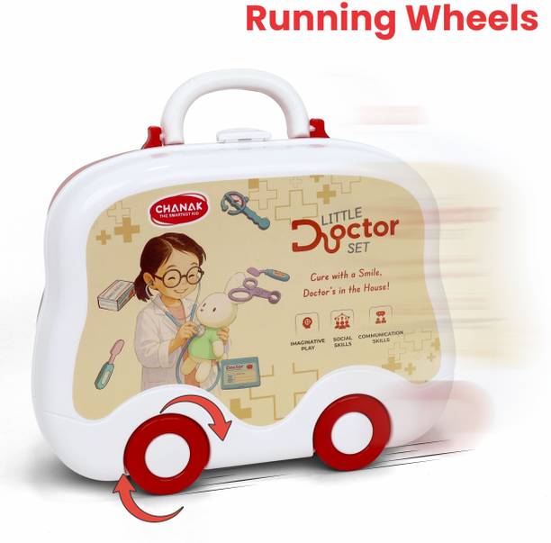 Aditi Toys 15 Piece Little Doctor Premium Playset with Foldable Suitcase for kids