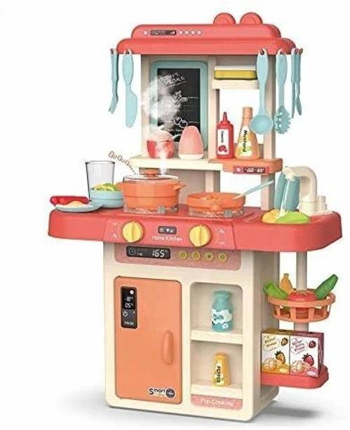 HIM TAX Kitchen Play set toy for children Modern Kitchen 42 accessories with water pump and real steam.