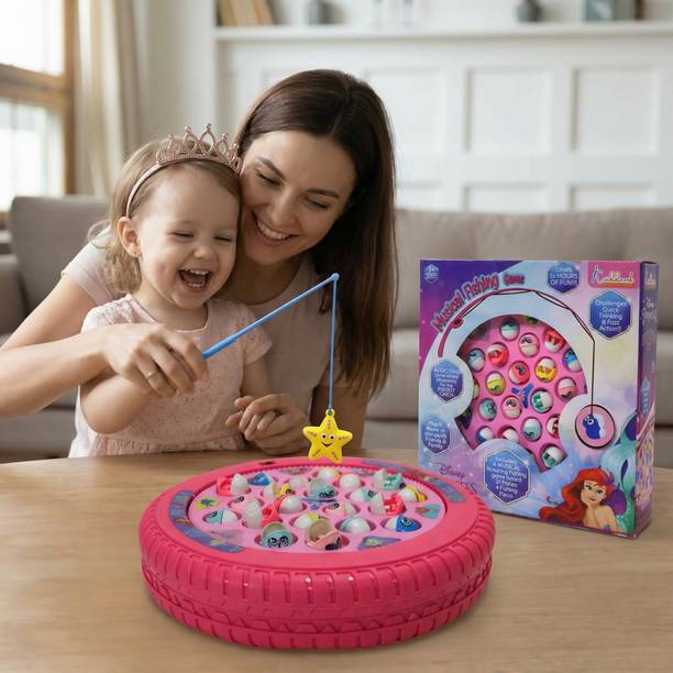 DISNEY Princess Musical Fishing Game - Rotating Underwater Adventure Board