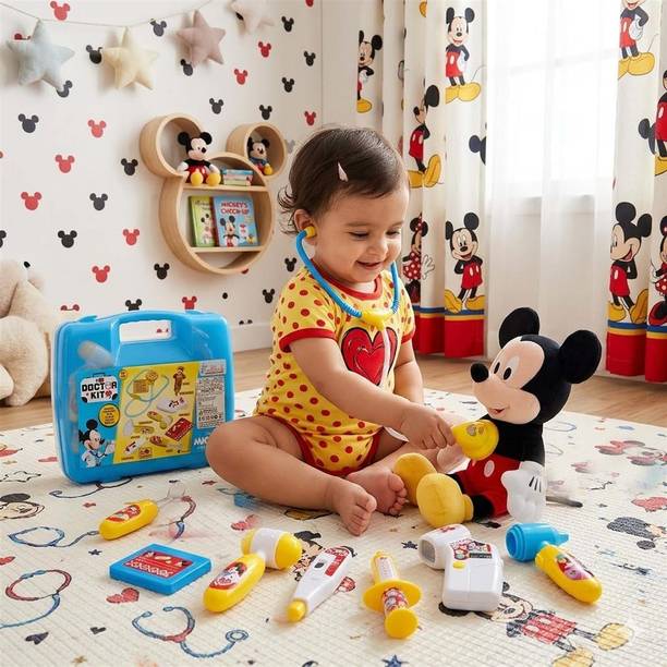 Kriiddaank Disney Mickey Mouse Doctor Kit with Light & Sound (8 Pieces)