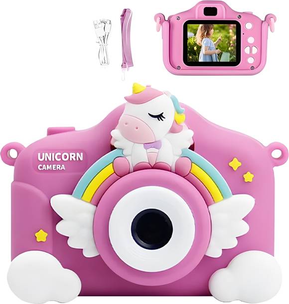 Jollyora Unicorn 48MP Kids Digital Camera with video Recorder, 4GB SD