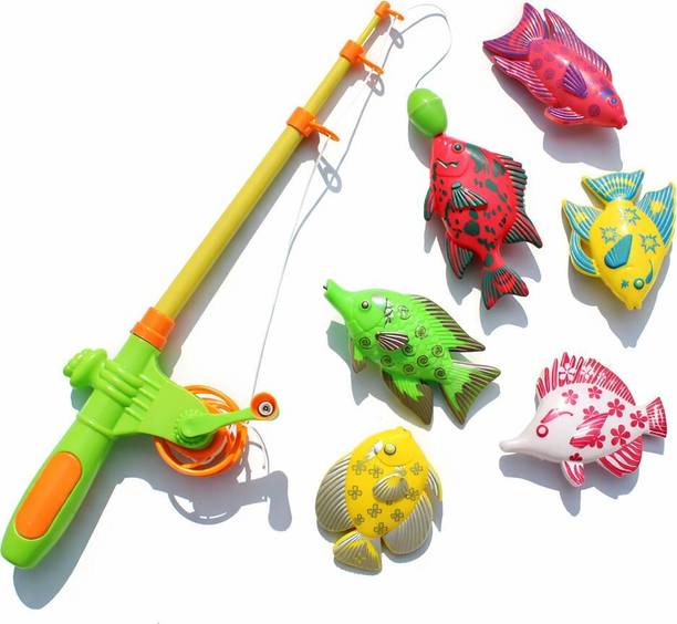 Liztora Magnetic Fish Catching Game with Fishing Rod Fun Playing Fishing Game for Kids