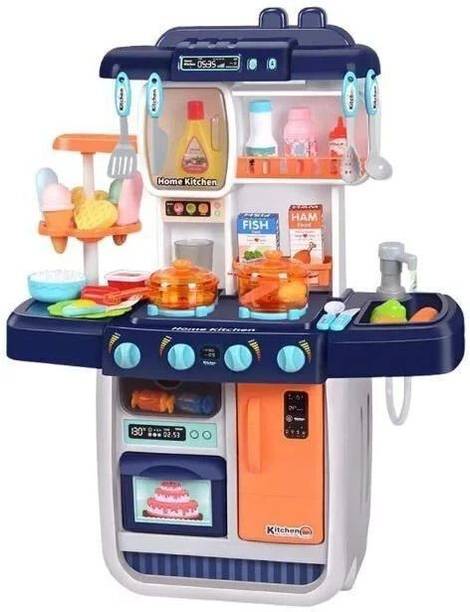 himanshu tex Children Kids Play Kitchen Real Lights Sounds, Spray and Running Water Sink Toys