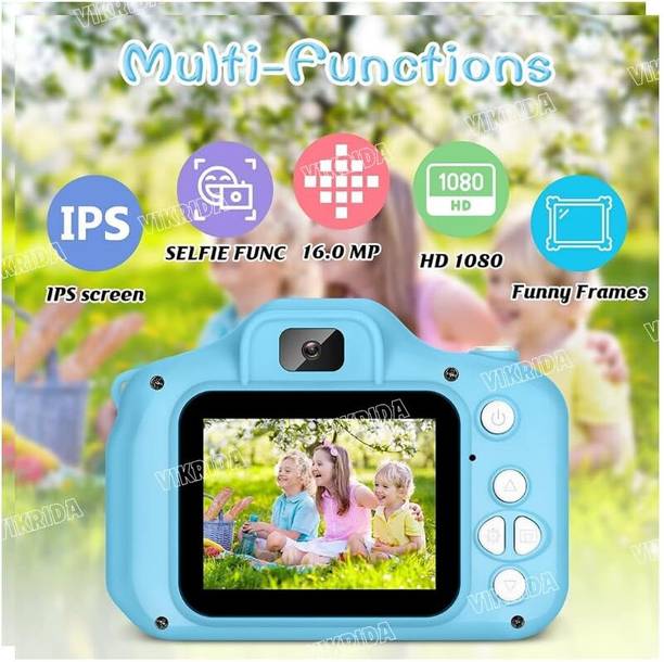 VikriDa Kids Camera with Video, Snake Game, 2.0" Screen, SD Card Support