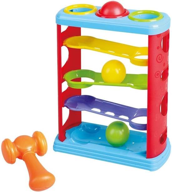 Toy Arena Wooden Hammer Ball Knock Ball | Pounding Bench with Box Case | Fine Motor and Dexterity Skills | Early Educational Toy Set for Kids 2+ Years