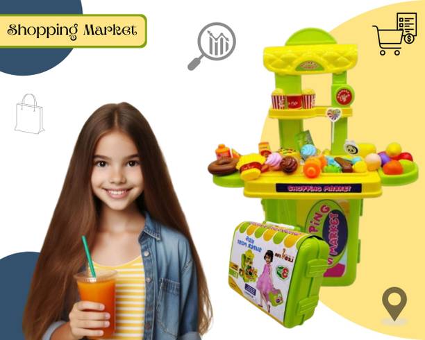 Tedbee Standard Heavy Plastic Mini Supermarket Role Play Toy Set