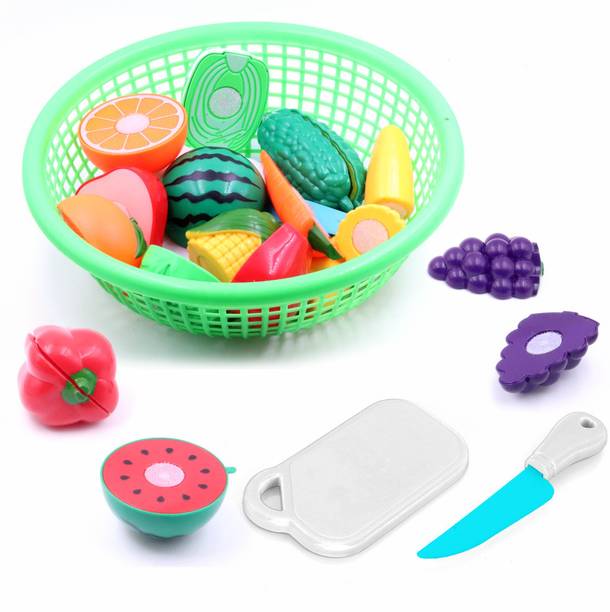 333MART Vegetable & Fruit Basket Set For Kids With Knife And Chopping Board