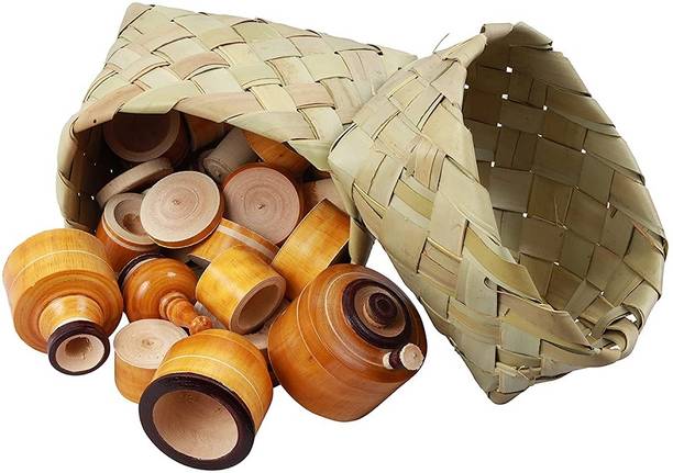 Toys Ka Story Handicrafts Eco Friendly Wooden Rural Kitchen Toy| Set for Kids