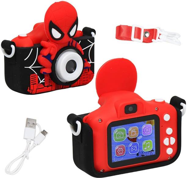 PN AVAN Kids Digital Camera Toy 13MP 1080P HD, 2 Inch Screen, Rechargeable-Spiderman Red