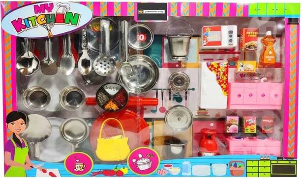 Joyful Journey Indian-Style Kitchen Play Set – 40 PCS | Play Toy for Kids