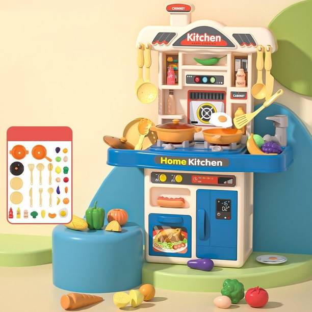 Extrawish 50 PCs Kitchen Play Set For Kids Kitchen Pretend Play Set, Play Cooking Set