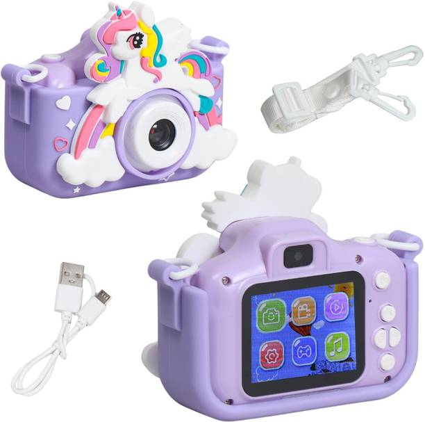 PN AVAN Kids Digital Camera Toy 48MP 1080P HD,2 Inch Screen,Rechargeable-Unicorn Purple