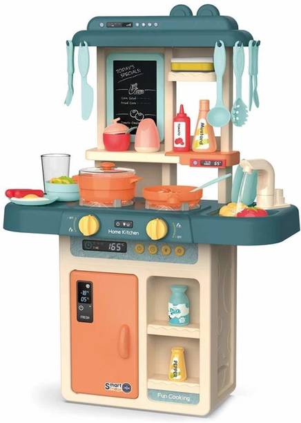 NAMANSHU TEX 36 Pcs Toy Kitchen Sets Simulated Spray Kitchen Toys, Kids Kitchen Pretend Play Set,Play Cooking Set, Cookware Pots and Pans Play set