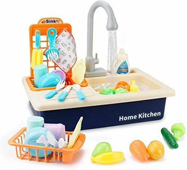 J K INTERNATIONAL Sink Dishwasher Kids Play Kitchen